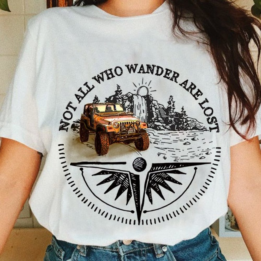 Jeep Vintage Shirt Not All Who Wander Are Lost, Jeep Compass Vintage Unisex Tee